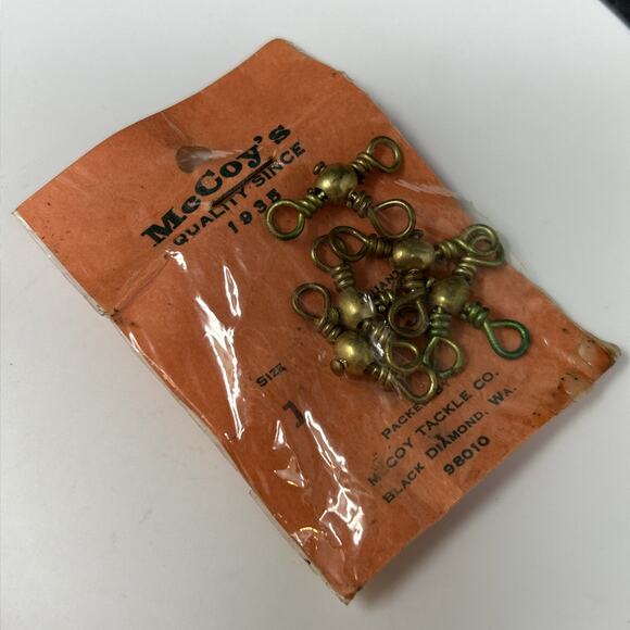 McCoys Fishing Swivels Size 1 and 3 Bundle 11pc Vintage Tackle USA NOS - Picture 5 of 9